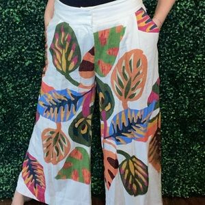 Anthropologie Fun Leaf Pants